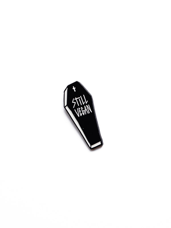 Still Vegan Coffin Pin